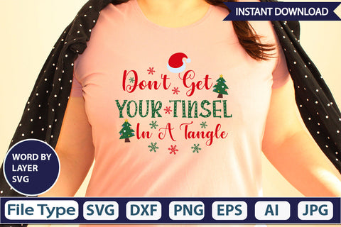 DON'T GET YOUR TINSEL IN A TANGLE SVG Cut File SVG DesignPlante 503 