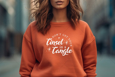 Don't Get Your Tinsel in a Tangle Svg for Merry Christmas Winter Holiday, Sarcastic Christmas Svg, Christmas Shirt Svg, Funny Christmas Svg SVG DesignDestine 