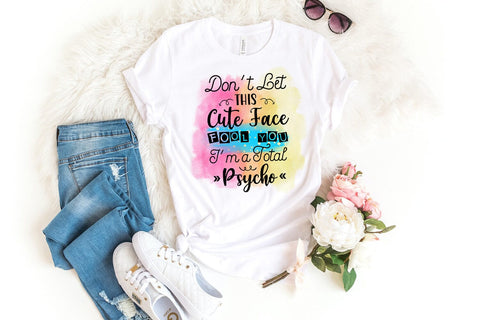 Don't Let This Cute I Funny Tshirt Quotes Sublimation I PNG Sublimation Happy Printables Club 
