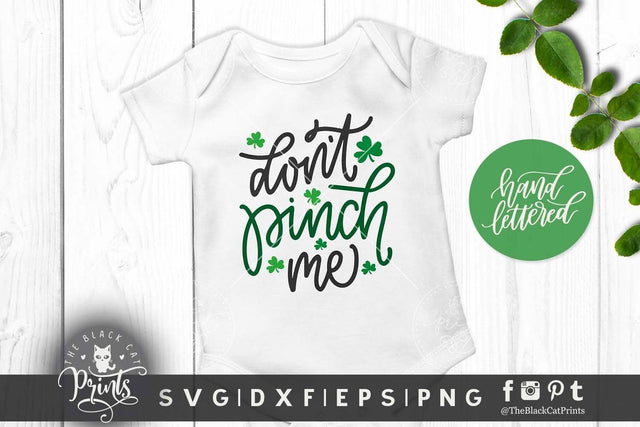 Don’t Pinch me | Hand lettered cut file SVG TheBlackCatPrints 