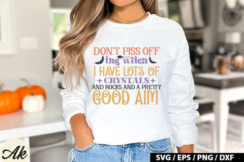 Don't piss off the witch i have lots of crystals and rocks and a pretty good aim SVG SVG akazaddesign 