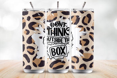 Don't Think Outside The Box 20oz Tumbler Wrap Sublimation MockupSvgVenue 