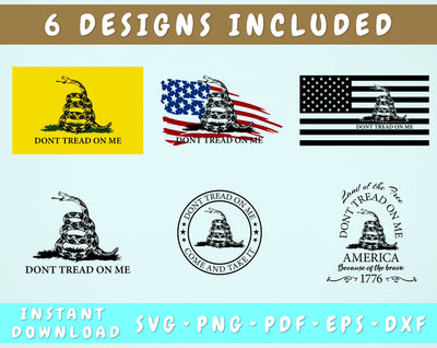 Don't Tread On Me Svg, Gadsden Flag Svg SVG HappyDesignStudio 