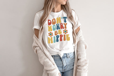 Don't Worry Be Hippie SVG | Retro Cut File SVG B Renee Design 