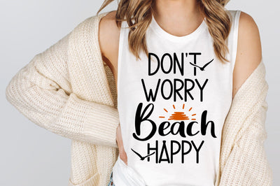 Don't Worry Beach Happy SVG | Summer Design | Beach Ocean Design SVG RedFoxDesignsUS 