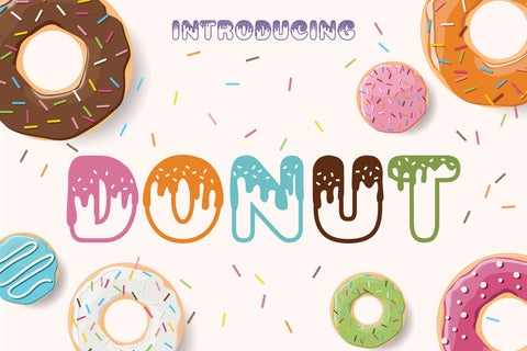 Donut Fonts Font Fox7 By Rattana 