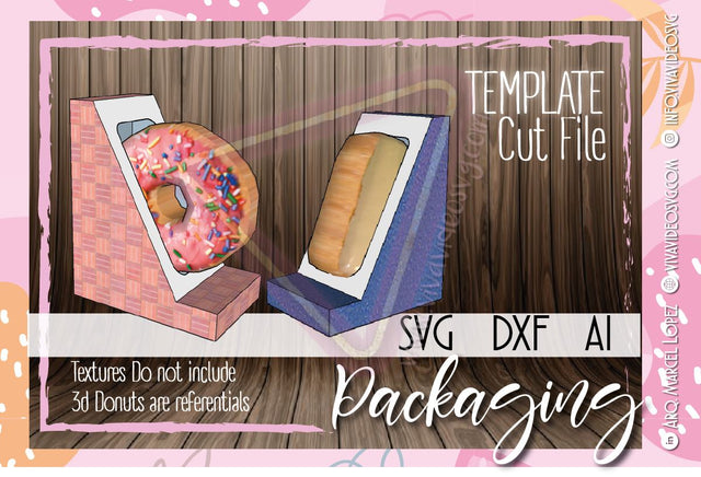 Donut Holder/Box Template 3D Paper Marcel Lopez Torge 