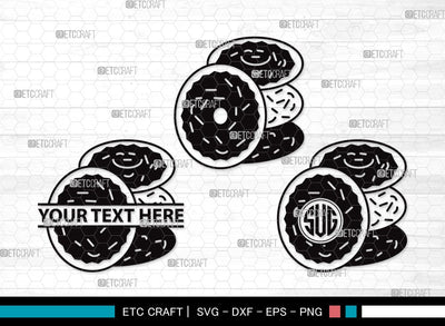 Donut Monogram SVG | Doughnut Svg | Sprinkle Donut Svg | Bakery Svg | Donut Bundle | First Food Svg | Donut Clipart SVG ETC Craft 