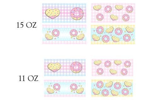 Donut Mug Wrap. Donut Mug Sublimation. Mug Design PNG Sublimation Olga Terlyanskaya 