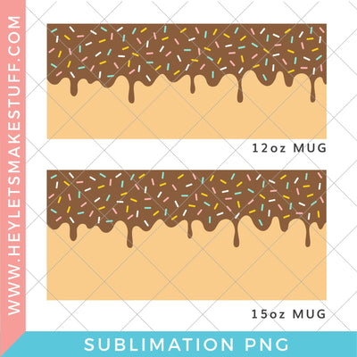 Donut Mug Wrap - Sublimation Sublimation Hey Let's Make Stuff 