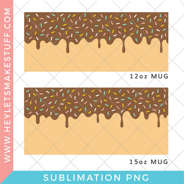 Donut Mug Wrap - Sublimation Sublimation Hey Let's Make Stuff 