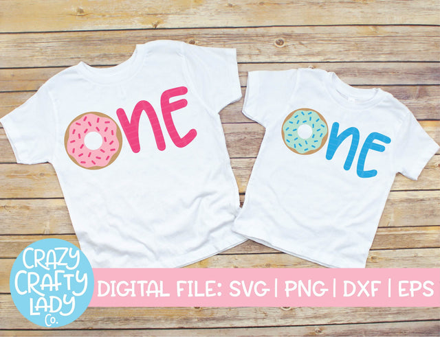 Donut ONE SVG Crazy Crafty Lady Co. 