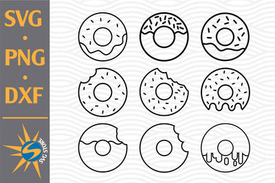 Donut Outline SVG, PNG, DXF Digital Files Include SVG SVGStoreShop 