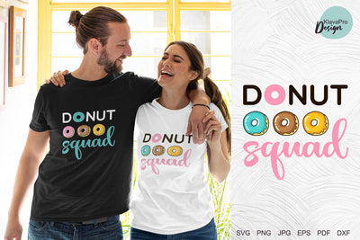 Donut squad - funny quote layered SVG design SVG Klava P 