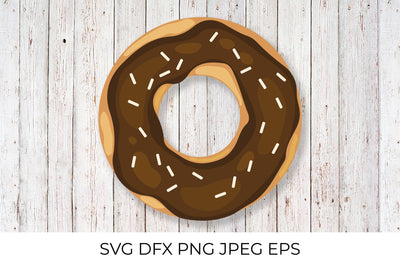 Donut SVG. Cute doughnut with chocolate glaze SVG LaBelezoka 