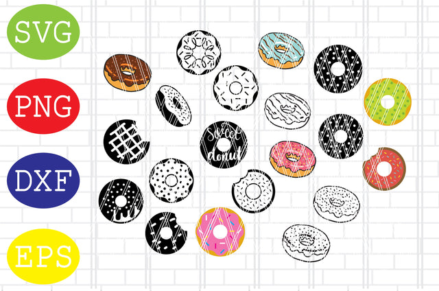 Donut SVG, Donut Vector, Donut Png, Donut Clipart, Donut Cut Files, Sprinkle Donuts, Cake Svg, Dessert Svg, Sprinkles Svg SVG DigitalSvgFiles 