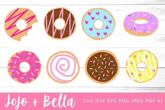 Donut svg, Doughnut svg, Donut Clipart, Donut Cut File, Donuts Svg, Donut Svg Bundle, Svg, Donut Birthday Svg, Cricut, Sprinkle Donut Svg SVG Jojo&Bella 