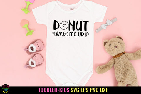 Donut Wake Me Up I Baby SVG I Newborn SVG I Baby Quotes SVG SVG Happy Printables Club 