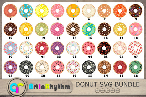 Donuts Svg, Donut Svg Bundle, Doughnuts Svg, Food Svg SVG Artinrhythm shop 