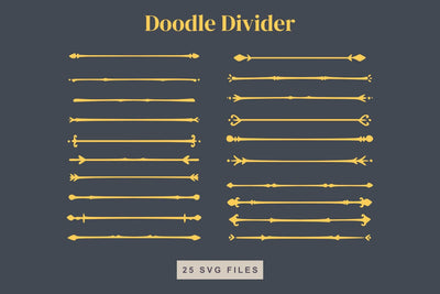 Doodle Divider Bundle SVG Masyafi Studio 