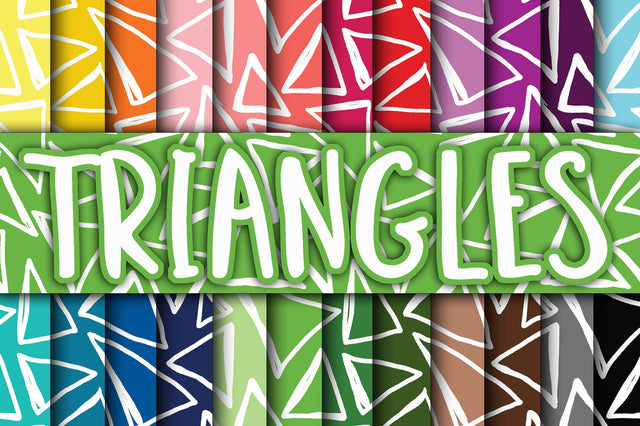 Doodle Triangles Digital Paper Digital Pattern Old Market 