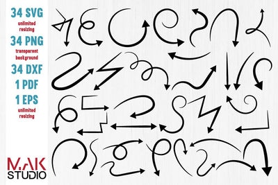 Doodles arrows bundle svg, Doodles arrows svg bundle, Arrows bundle svg, Arrows svg bundle, Arrows cut files SVG MAKStudion 