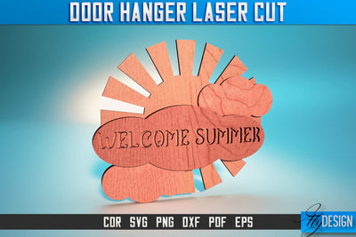 Door Hanger Laser Cut SVG | Door Hanger SVG Design | CNC Files SVG Fly Design 
