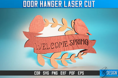 Door Hanger Laser Cut SVG | Door Hanger SVG Design | CNC Files SVG Fly Design 
