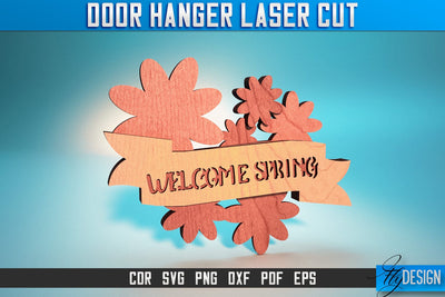 Door Hanger Laser Cut SVG | Door Hanger SVG Design | CNC Files SVG Fly Design 