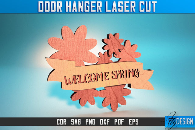 Door Hanger Laser Cut SVG | Door Hanger SVG Design | CNC Files SVG Fly Design 