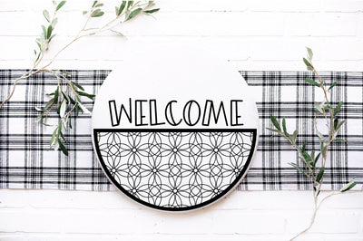 Door Hanger SVG Bundle - Round Sign Patterns - So Fontsy