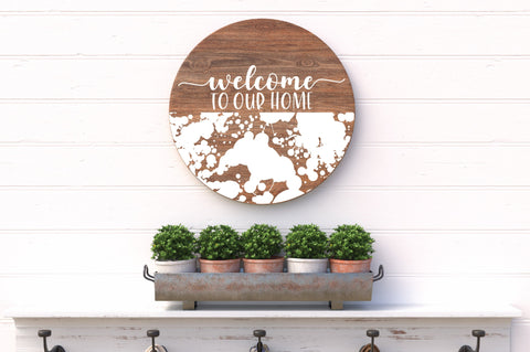 Door Hanger SVG Bundle - Round Sign Patterns - So Fontsy