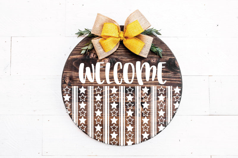 Door Hanger SVG Bundle - Round Sign Patterns - So Fontsy