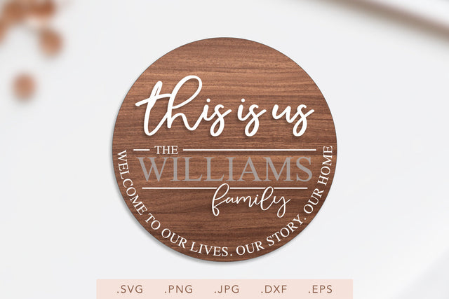 Door Hanger SVG | This Is Us SVG | Farmhouse Sign SVG | Family Last Name SVG SVG Nanda Bayu 