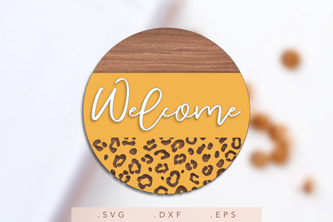 Door Hanger SVG | Welcome SVG | Farmhouse Sign SVG | Leopard Print SVG SVG Nanda Bayu 
