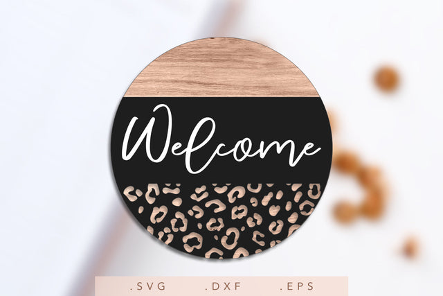 Door Hanger SVG | Welcome SVG | Farmhouse Sign SVG | Leopard Print SVG SVG Nanda Bayu 