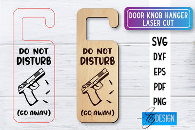 Door Knob Hanger Laser Cut SVG | Home SVG Design | CNC files SVG Fly Design 