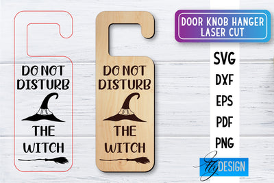 Door Knob Hanger Laser Cut SVG | Home SVG Design | CNC files SVG Fly Design 