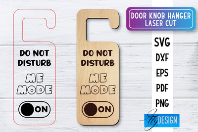 Door Knob Hanger Laser Cut SVG | Home SVG Design | CNC files SVG Fly Design 