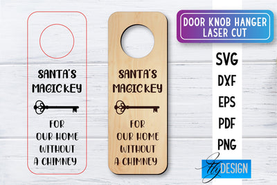 Door Knob Hanger Laser Cut SVG | Home SVG Design | CNC files SVG Fly Design 