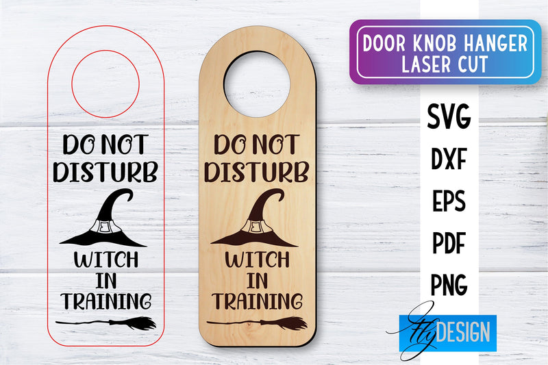Door Knob Hanger Laser Cut SVG | Home SVG Design | CNC files SVG Fly Design 
