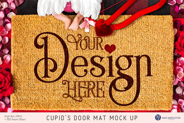 Door Mat mock up - Cupid Mock Up Photo Mae Middleton Studio 