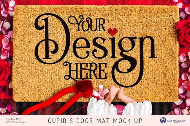 Door Mat mock up - Cupid's back! Mock Up Photo Mae Middleton Studio 