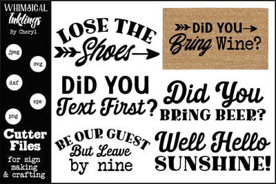 Door Mat SVG Set SVG Whimsical Inklings 
