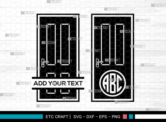 Door Monogram SVG, Gate Svg, Open Door Svg, Gateway Svg, Door Lover Svg, Outlet Svg, Split Monogram Svg SVG ETC Craft 