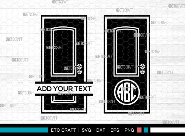 Door Monogram SVG, Gate Svg, Open Door Svg, Gateway Svg, Door Lover Svg, Outlet Svg, Split Monogram Svg SVG ETC Craft 
