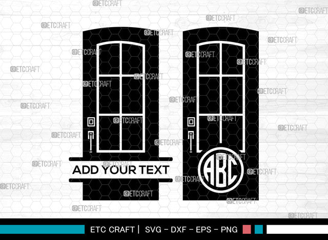 Door Monogram SVG, Gate Svg, Open Door Svg, Gateway Svg, Door Lover Svg, Outlet Svg, Split Monogram Svg SVG ETC Craft 