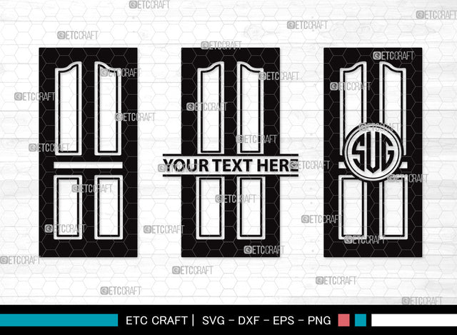 Door Monogram SVG | Open Door Svg | Door Frame Svg | Front Door Svg | House Door Svg | Window Svg | Door Monogram SVG ETC Craft 