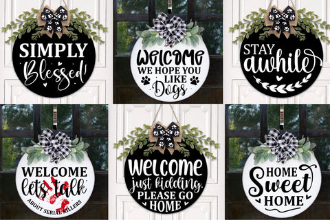 Door Sign SVG Bundle SVG Regulrcrative 