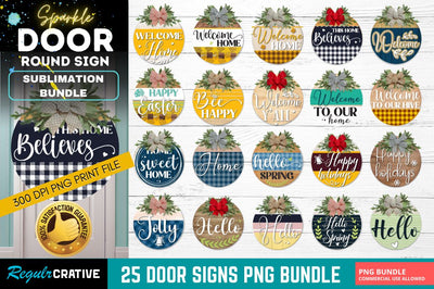 Door Signs PNG Bundle Sublimation Regulrcrative 